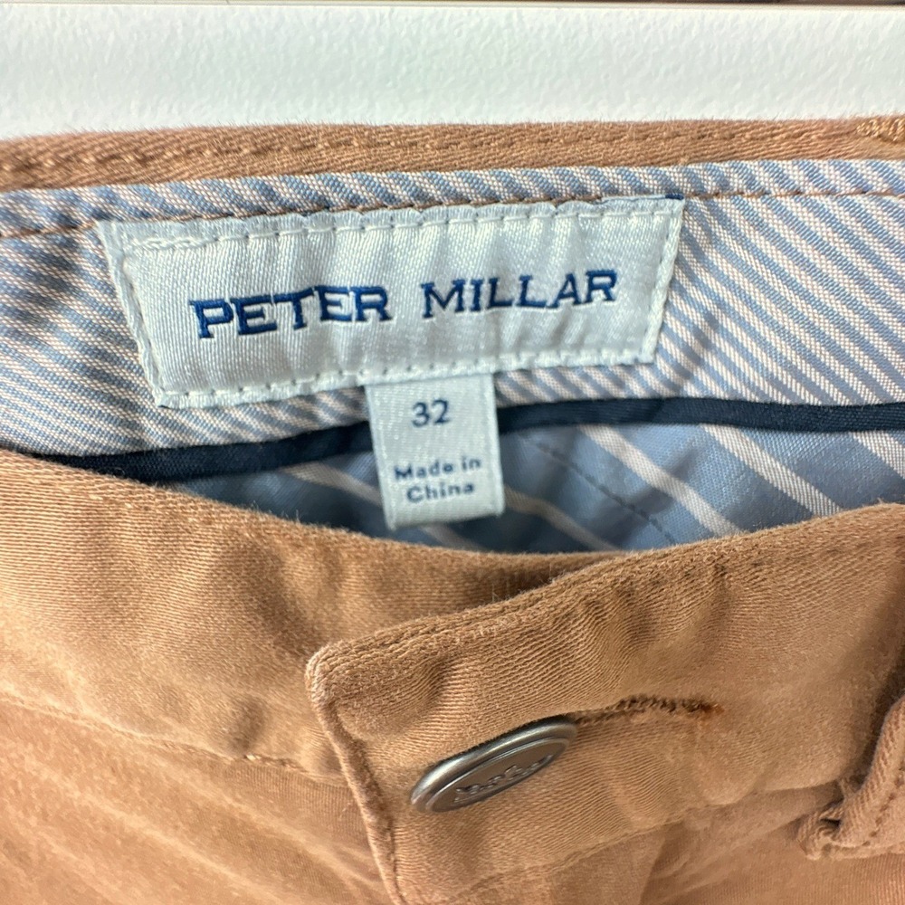 Peter Millar Pants Mens 32 Brown Ultimate Sateen 5 Pocket Chino Stretch Trouser - Picture 3 of 11